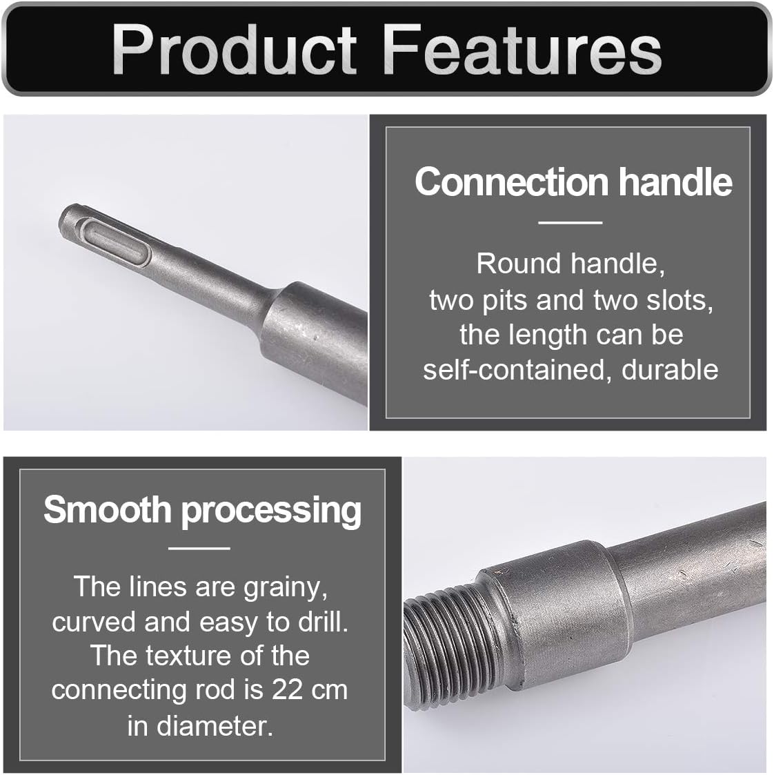 55mm SDS Plus Shank Hole Saw Cutter Concrete Cement Stone Wall Drill Bit