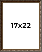 Vista 25 de Marco de fotos completo de madera dorada envejecida de 16 x 20 pulgadas con plexiglás acrílico UV, parte trasera de tablero de espuma y accesorios