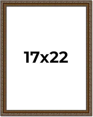 Miniatura 25 de Marco de fotos completo de madera dorada envejecida de 16 x 20 pulgadas con plexiglás acrílico UV, parte trasera de tablero de espuma y accesorios