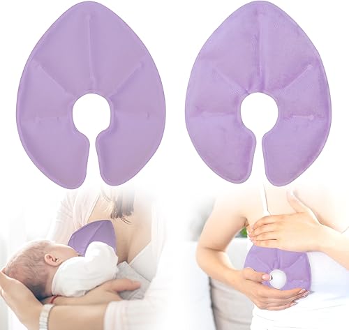 Paquetes de hielo de felpa para terapia de senos, almohadillas reutilizables para el pecho caliente y frío, esenciales para la lactancia materna,
