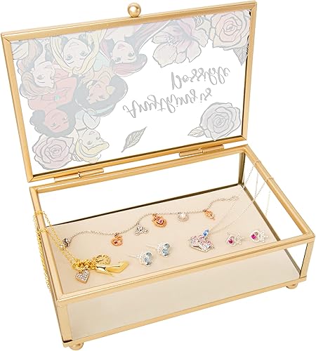 Miniatura 4 de Disney Princess Anything is Possible - Joyero de cristal con borde dorado con licencia oficial