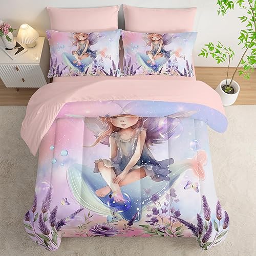 Vista 13 de AILONEN Juego de edredón con estampado de leopardo y rosas para niñas, mujeres, parejas, amantes, 7 piezas en una bolsa, tamaño completo, con Rose3