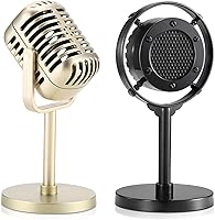 Vista 1 de Facmogu Modelo de accesorios de micrófono retro, micrófono de plástico falso antiguo de 1930 a 1940, accesorios de micrófono retro vintage