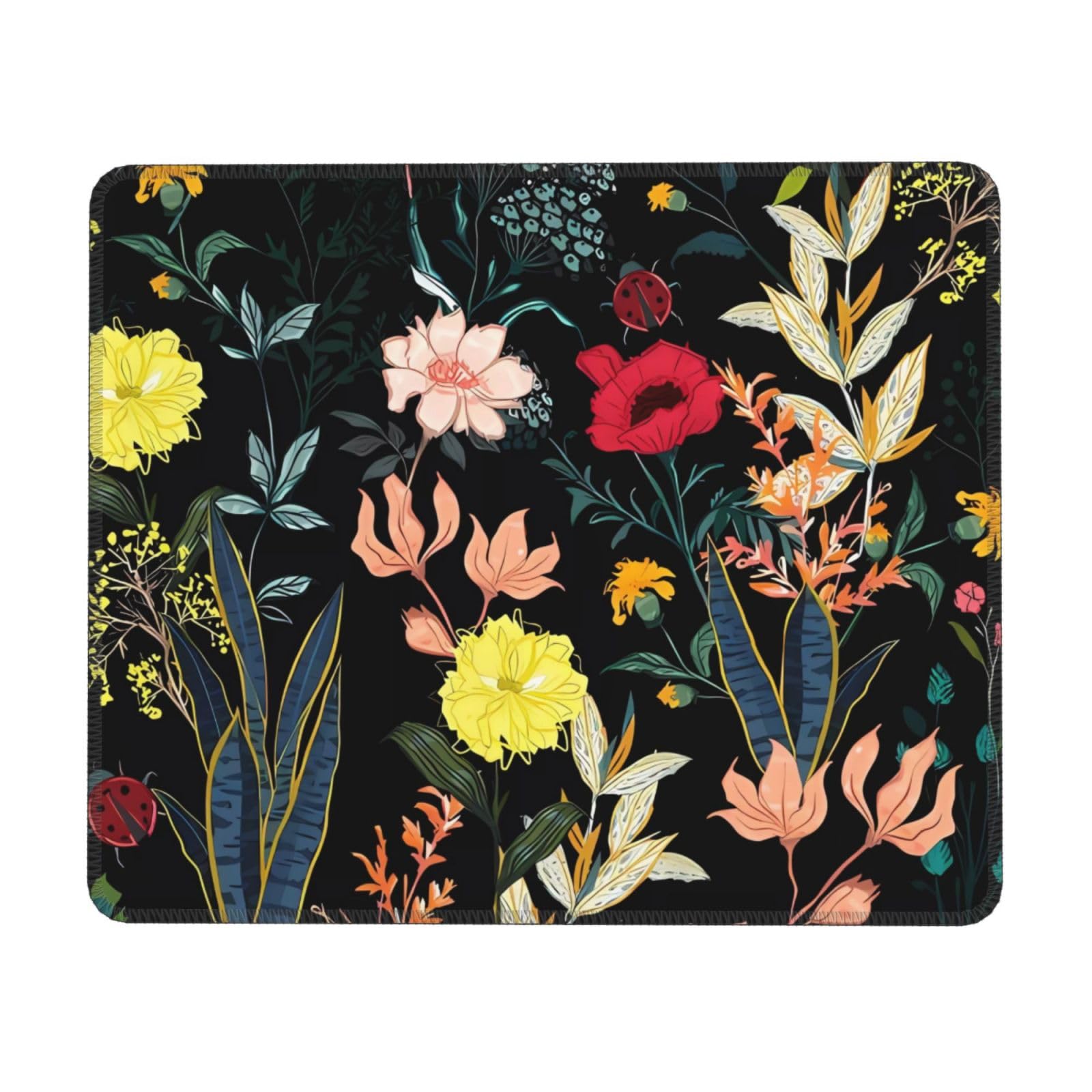 Tappetino Mouse 20x20 Cm Con Mandala Floreale – Morbido, Cucito E Antiscivolo