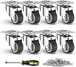 HOLKIE 1 inch Small Caster Wheels for Furniture Low Profile Casters Set of 4 Total Capacity 90 Lbs Perfect Wheels for Small Project、Nightstand、Side Table (No Brake)