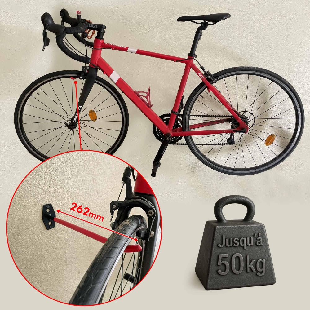 Lot de 20 Crochets rangement atelier - Rangement Garage,Crochet Mural en Acier - 3 soudures - pour Échelle,Vélos,Tuyaux,Outils