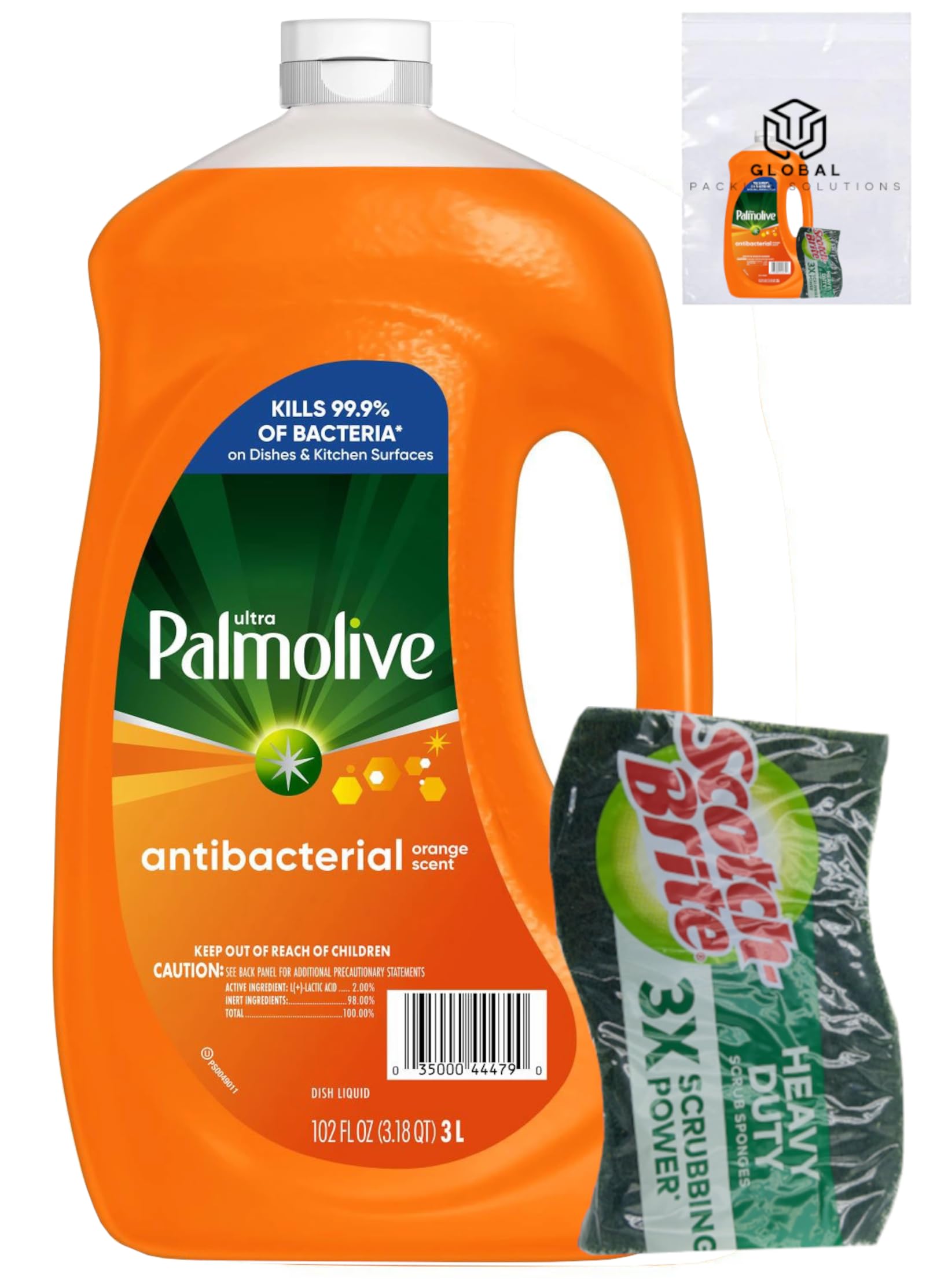 Ultra Palmolive Antibacterial Dishwashing Liquid Dish Soap Refill 102 Fl Oz Kills 99 9 of Bacteria bundled with