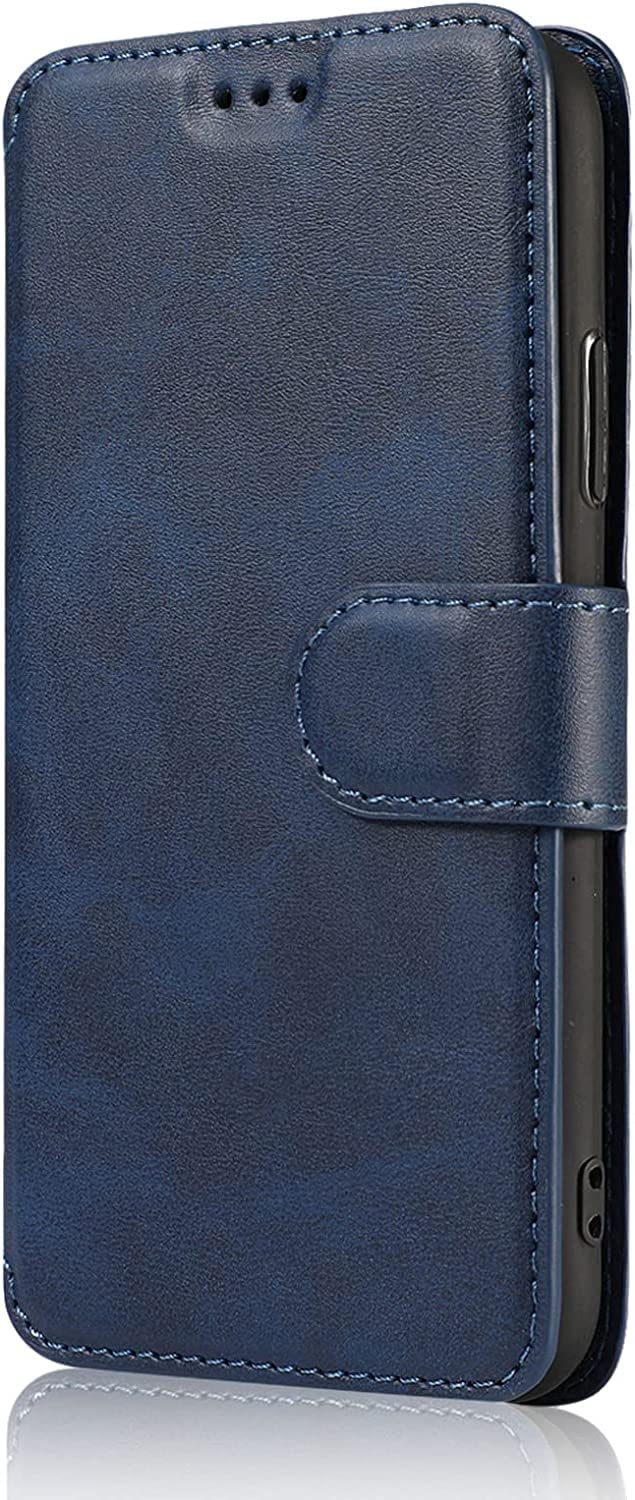 Funda para iPhone 14 Plus de cuero azul ideal para ver vídeos cómodamente 8