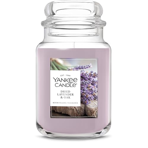 Yankee Candle Dried Lavender & Oak, Scented Candle, 22oz Large