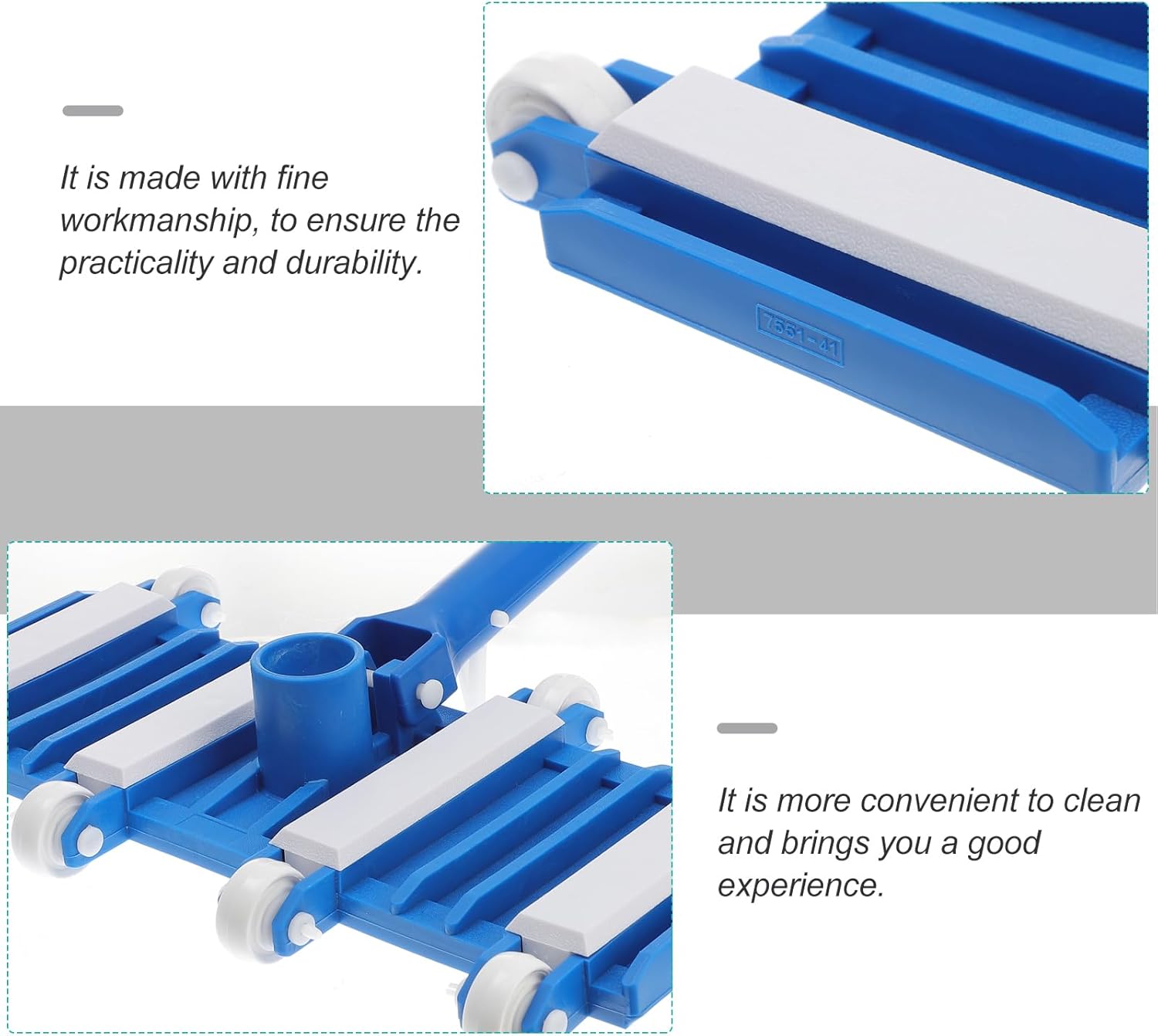 SUPVOX Swimming Pool Vacuum Head, Professional Plastic Cleaning Brush for In-ground Above Ground Pools, 12. 79 X 7. 28 Inch