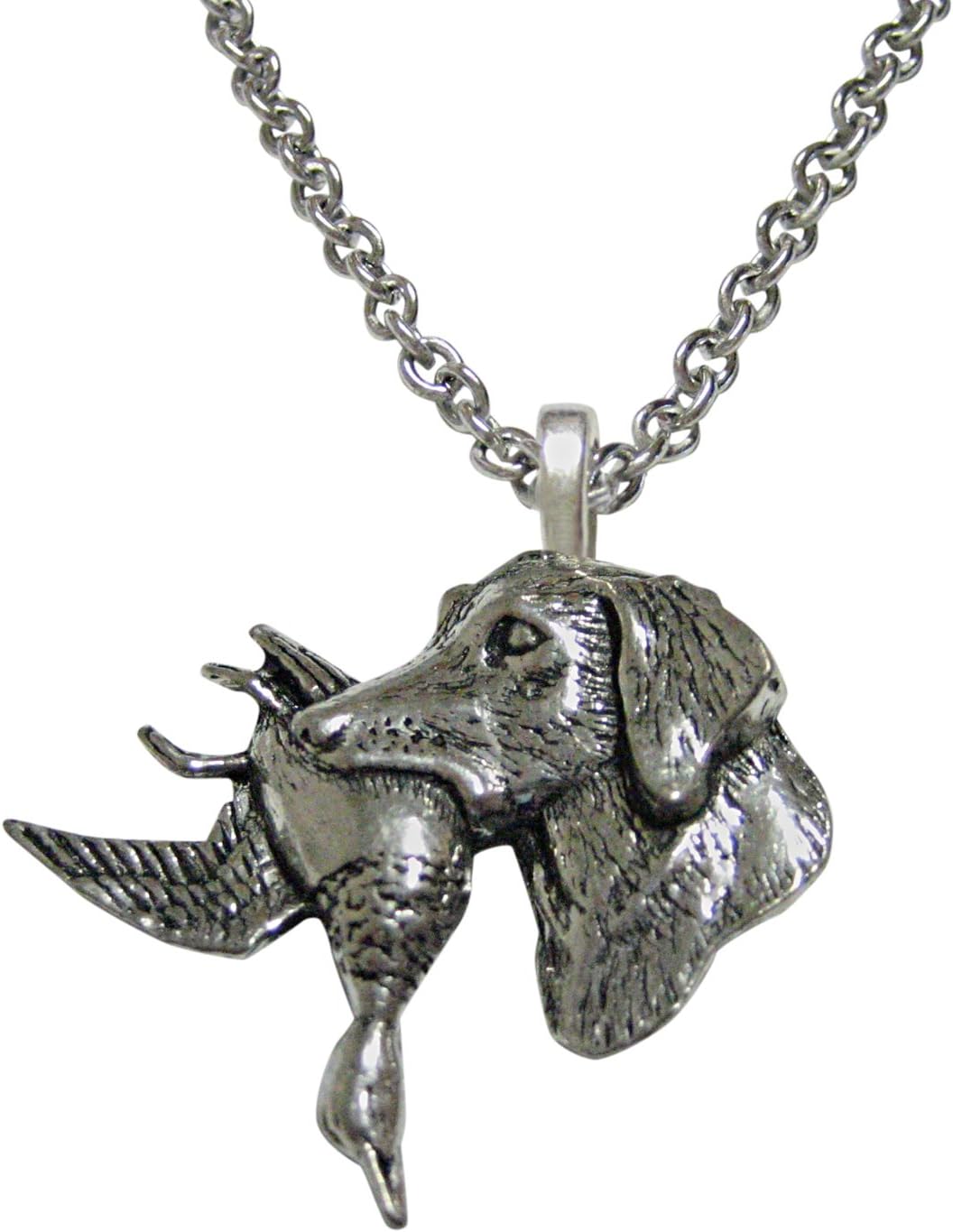 Kiola Designs Labrador Dog with Duck Pendant Necklace