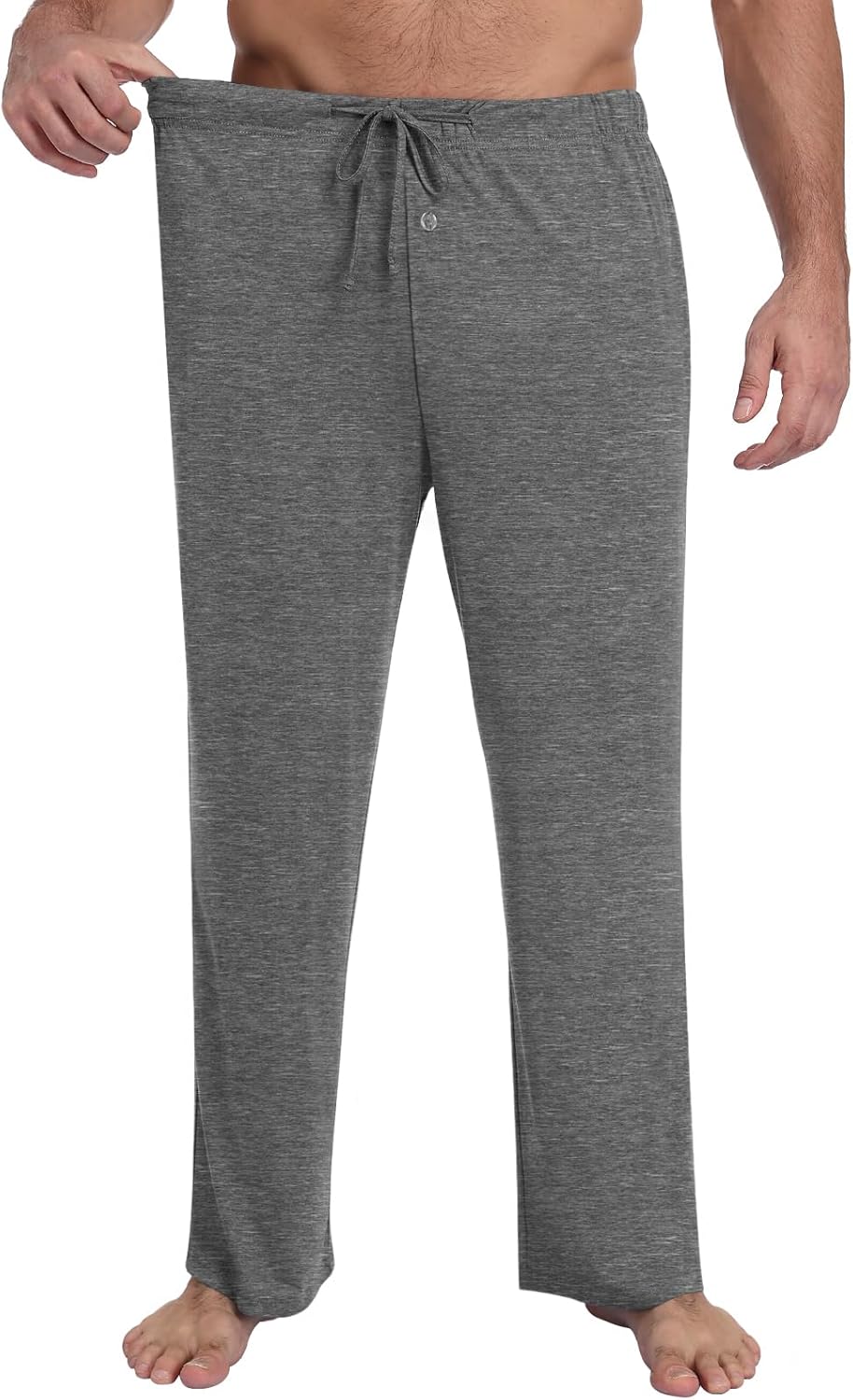 Mens Pajama Pants Soft Lounge Sleep Pants with Pockets Casual Pj Bottoms with Button Fly and Drawstring - Image 3