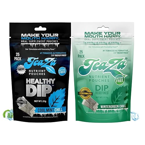 Miniatura 31 de TeaZa Bolsas de Energía, Alternativa sin Tabaco y sin Nicotina al Tabaco de Mascar sin Humo, Rapé y Tabaco de Mascar Energético, Alternativa