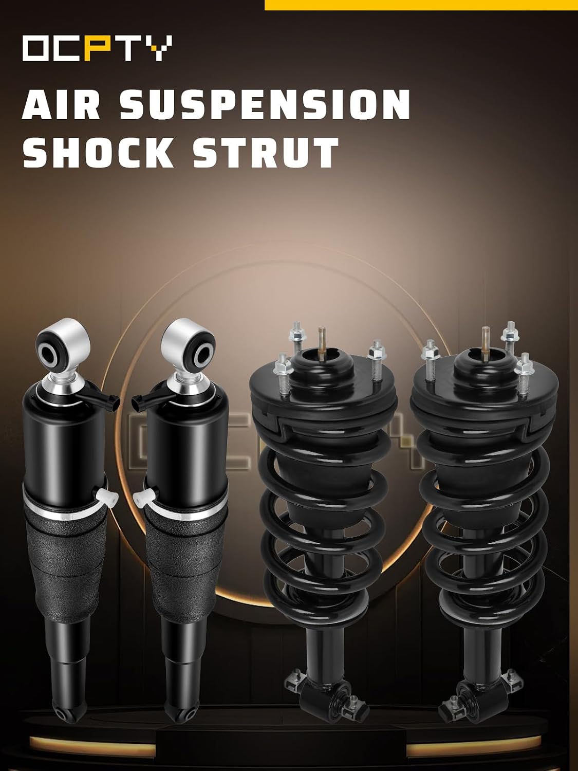 OCPTY Front and Rear Air Suspension Struts Assembly Shock Absorber fit for Cadillac for Escalade 2007-2013,for Cadillac for Escalade ESV 2007-2012,for Cadillac for Escalade EXT 2007-2012