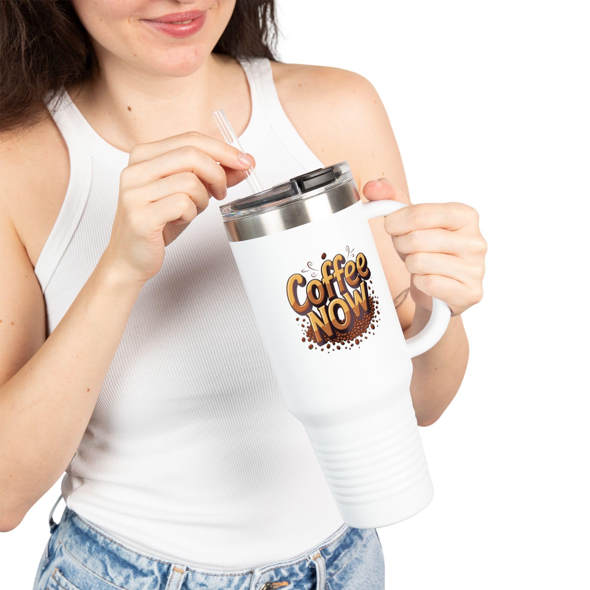 GANDAR Coffee Lover Insulated Travel Mug 40oz Gift for Coffee Enthusiasts Drinkware Hot Cold