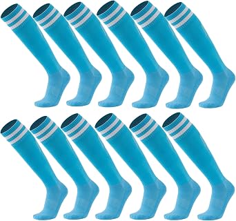 Ultrafun 6 Pairs Soccer Socks Men Women Youth Team Sports