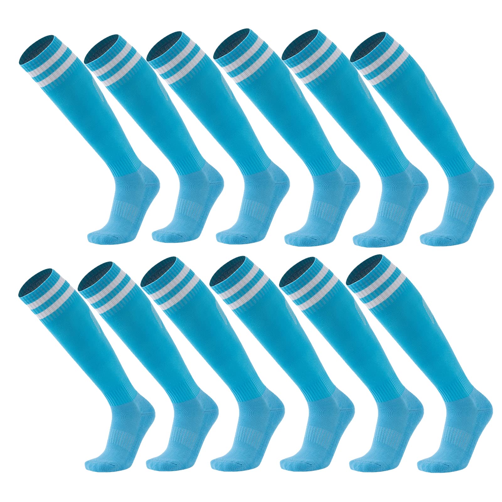 Ultrafun 6 Pairs Soccer Socks Men Women Youth Team Sports