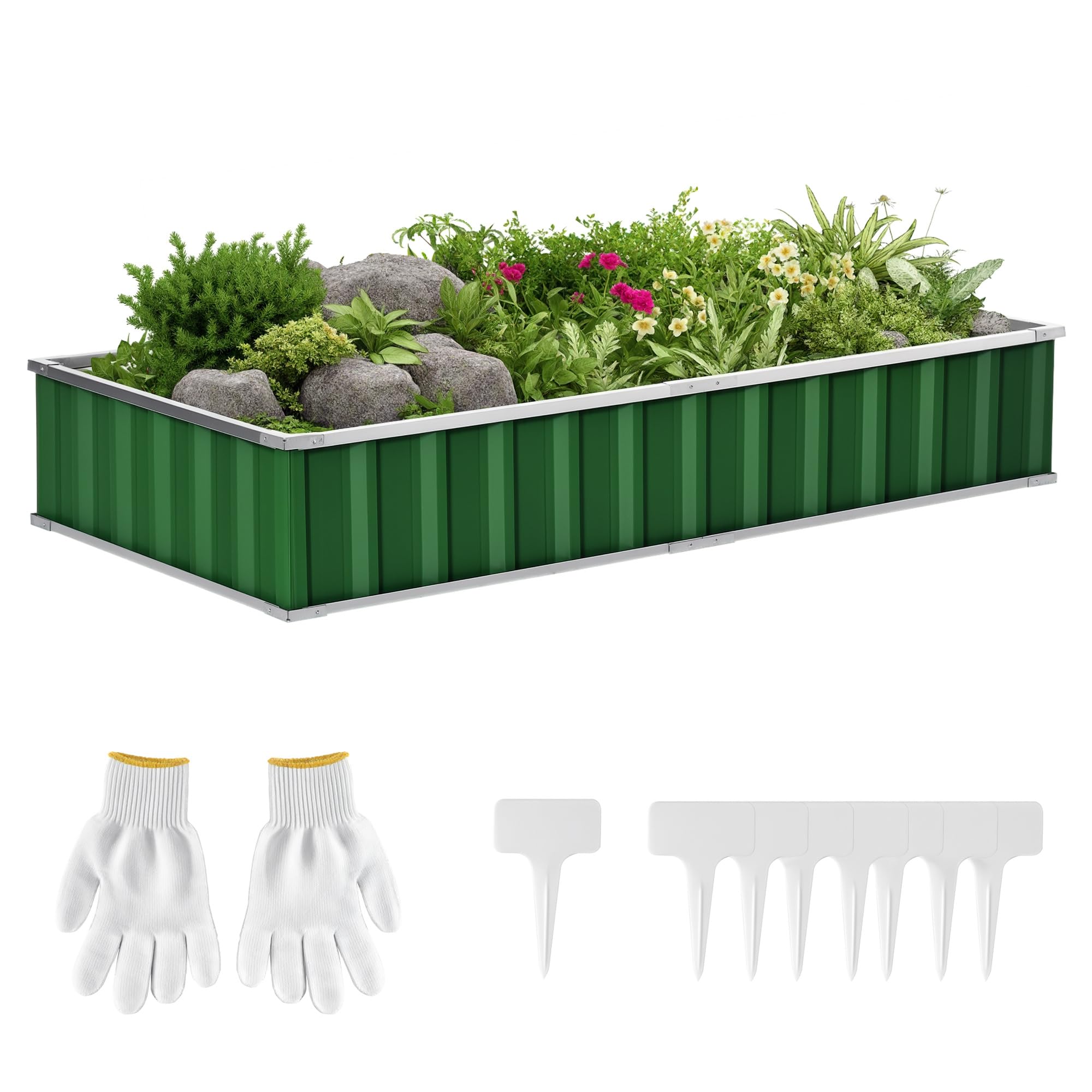 Carré potager tôle d'acier ondulée lit surélevé jardin extérieur