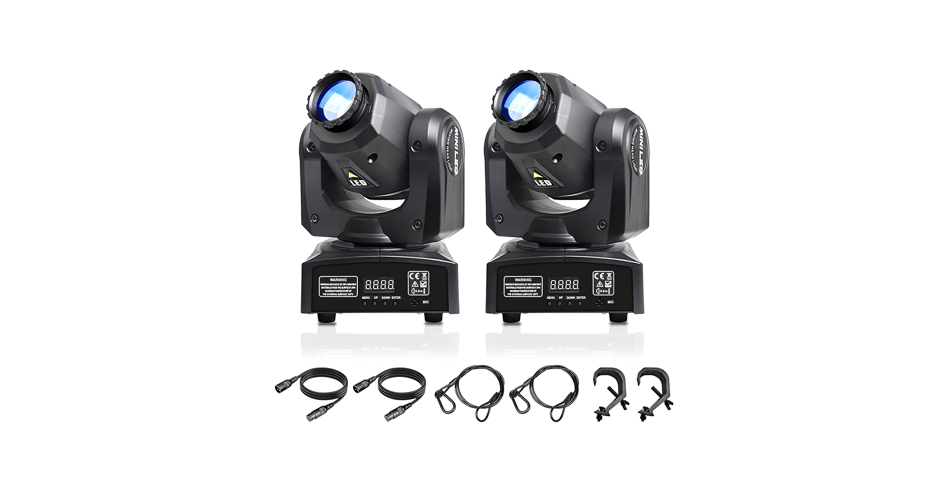 DJ機材 MINI LEDSPOT ZQ02015 Amazon.com: (2 Packs) LED Moving Head Light Mini 30W DJ