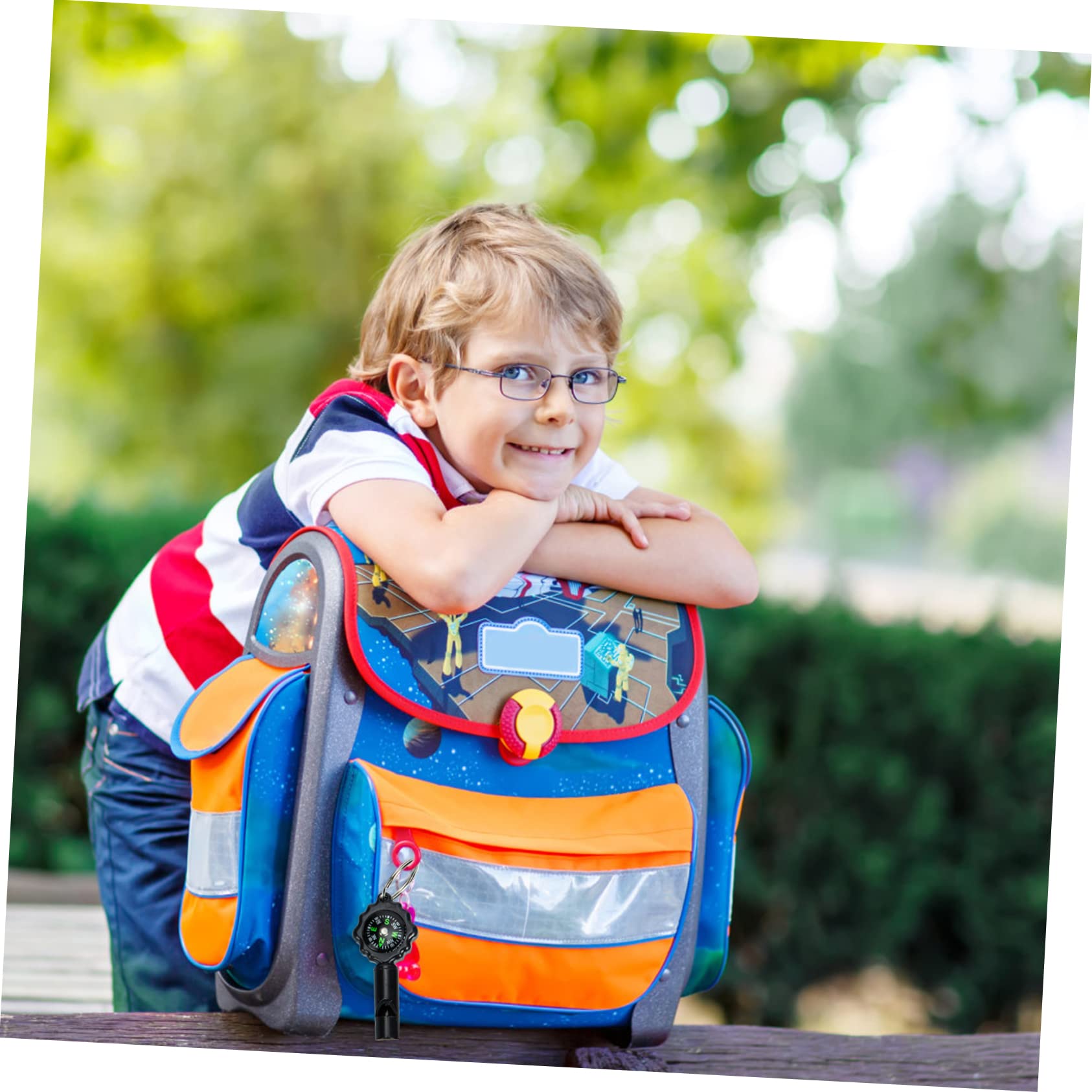 Homoyoyo Emergency Whistle Keychain with Compass - Survival Whistle Set for Camping - Hiking & Outdoor