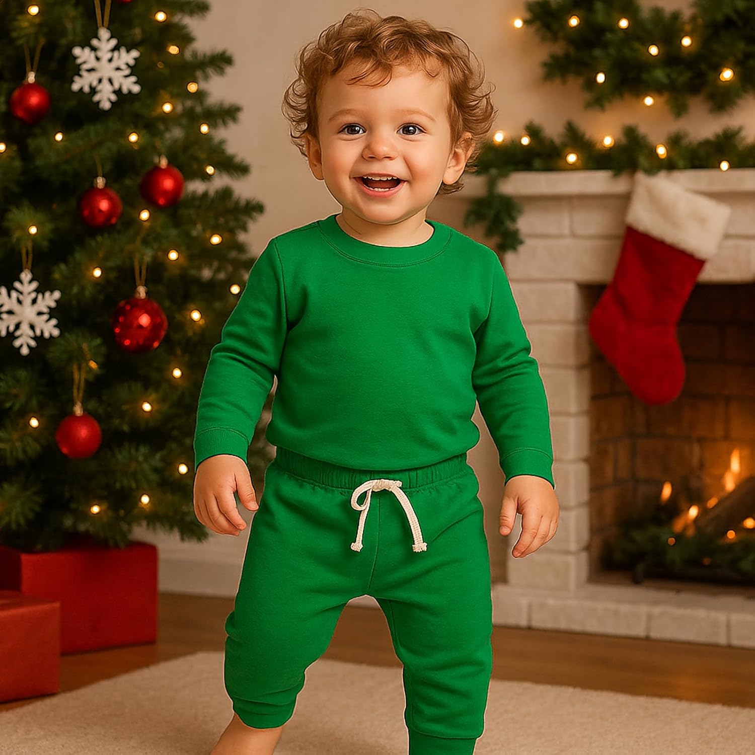 SOBOWO Newborn Baby Boy Girl 3-Pack Joggers Infant Baby Cotton Harem Pants for Toddler Boys Girls 0-3T Interlock 195 GSM - Image 3