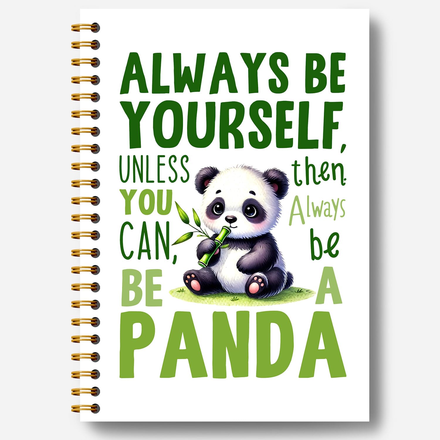 Carnet panda mignon Always Be Yourself pour cultiver la confiance