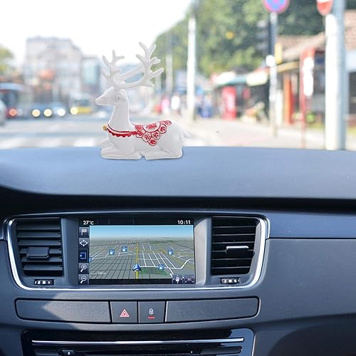 Miniatura 4 de Wakauto Adornos de ciervo, decoración de juguete para Salas de Casa, decoración interior de automóvil, figuras de reno, accesorio de decoración de