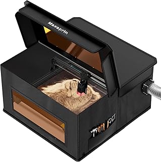 laser engraving machine housing, foldable simple laser cutting machine protective cover with fan and air duct, smoke-proof, eye protection, suitable for most laser engraving machines