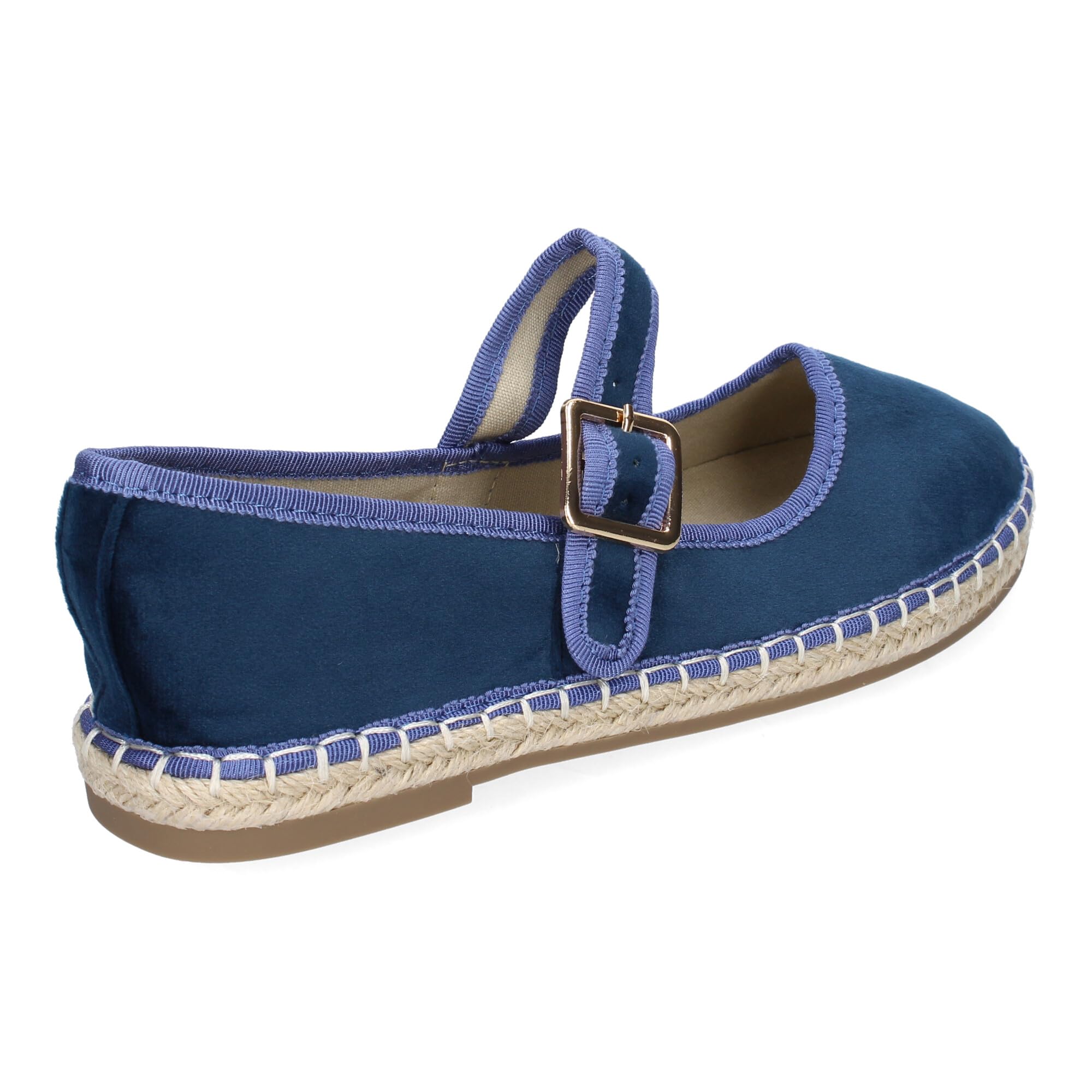 shoes&blues.es Bailarina Alpargata de Mujer con Yute, Comodas, Diseno Moderno y Cierre de Hebilla para un Ajuste Comodo, Ideales para Primavera-Verano.