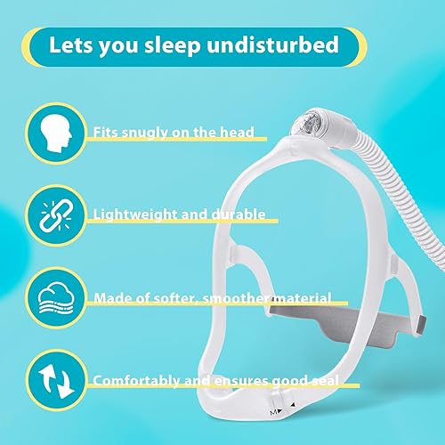 Miniatura 5 de Casco con brazos compatible con DreamWear CPAP N30i P30i N30i P30i para máquina CPAP con diadema y brazos de silicona, paquete de 2