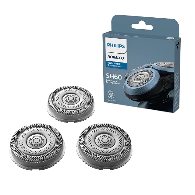 Philips Norelco Genuine SH60 72 Shaving Heads Compatible with Norelco Shaver Series 6000