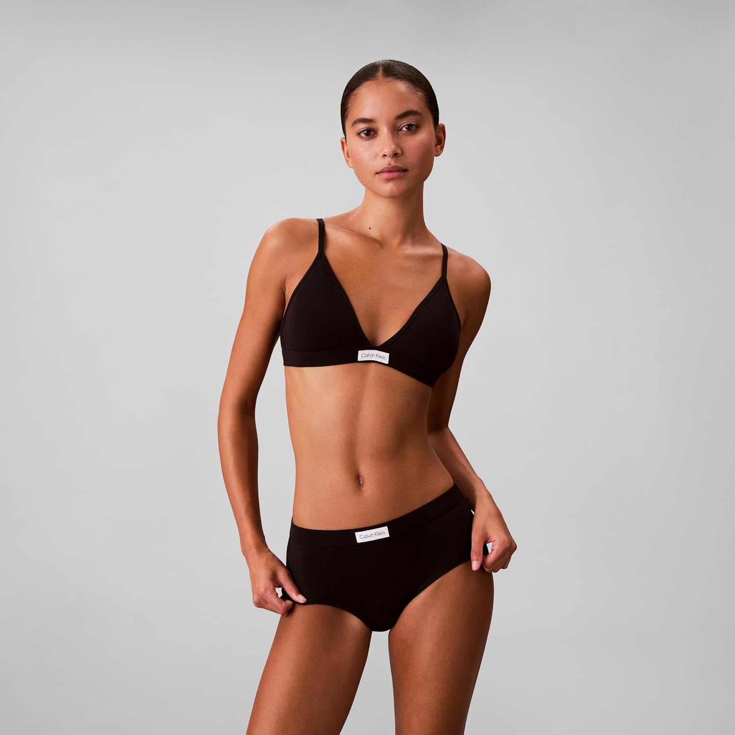 Calvin Klein Women's Comfort Logo Cotton Stretch Modern Brief Panties, 3 Pack