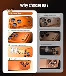 X-it for iPhone 17 Pro Camera Lens Protector, 9H Military Grade High-Alumina Tempered Glass Cover, Shatterproof with Strong Adhesion, Case Friendly & 1:1 Perfect Fit Camera Protector (Orange)