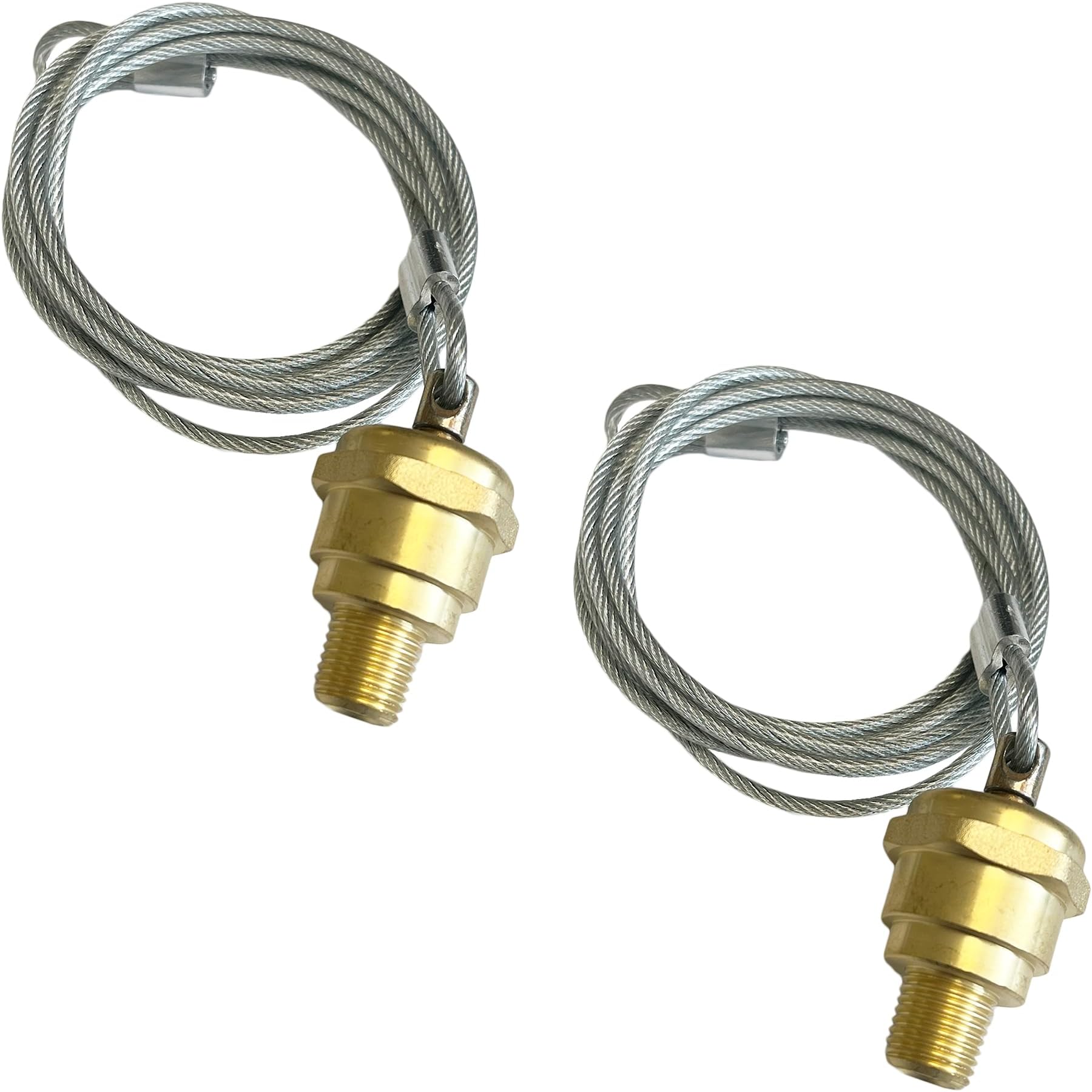 TORQUE 2 PCS Air Tank Drain Valve with 60" Pull Cable, 1/4" NPT Manual Air Compressor Drain Valve for Semi Truck, Replaces Haldex 12105, Grote 87101, Phillips 30-4621 (2 x TR12105)