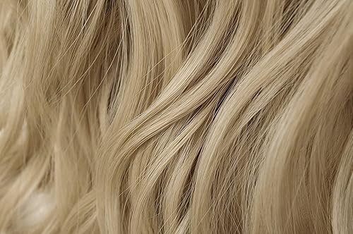 Miniatura 5 de S-noilite 8 extensiones de cabello rubio rizado con clip, extensiones de cabello rubio ondulado de cabeza completa para mujer, 17 pulgadas, rubio