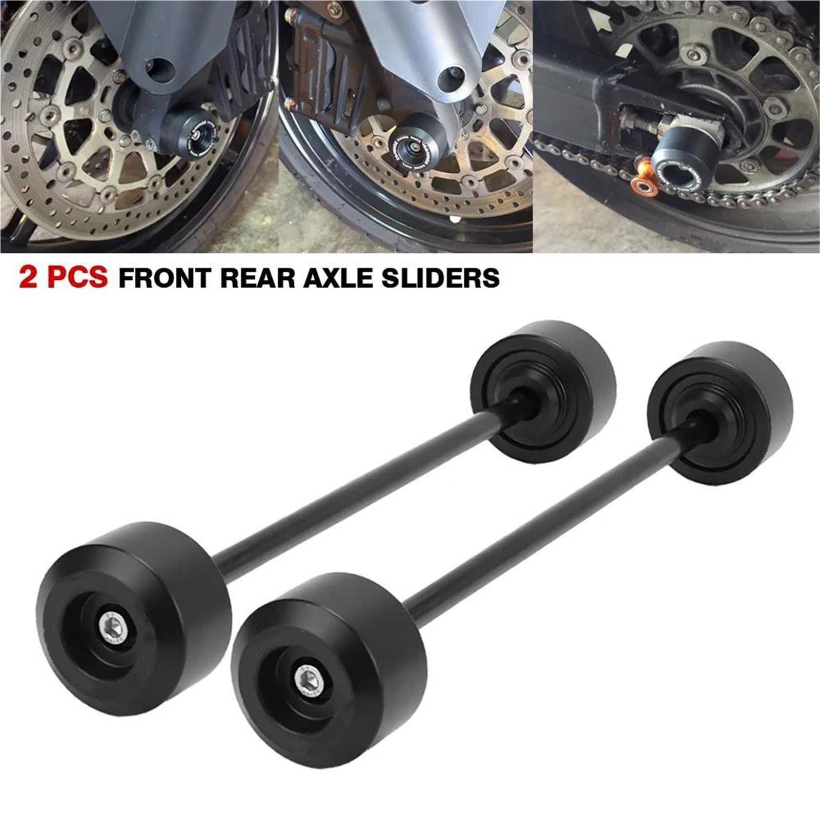 Rahmen Sliders Vorne Hinten Rad Achse Gabel Slider Crash Protector Für 990 Supermoto SMT 990 Super Duke R Schwinge Schutz Fallen Schutz Sturzschutz Sturzpads(Vorne und hinten)