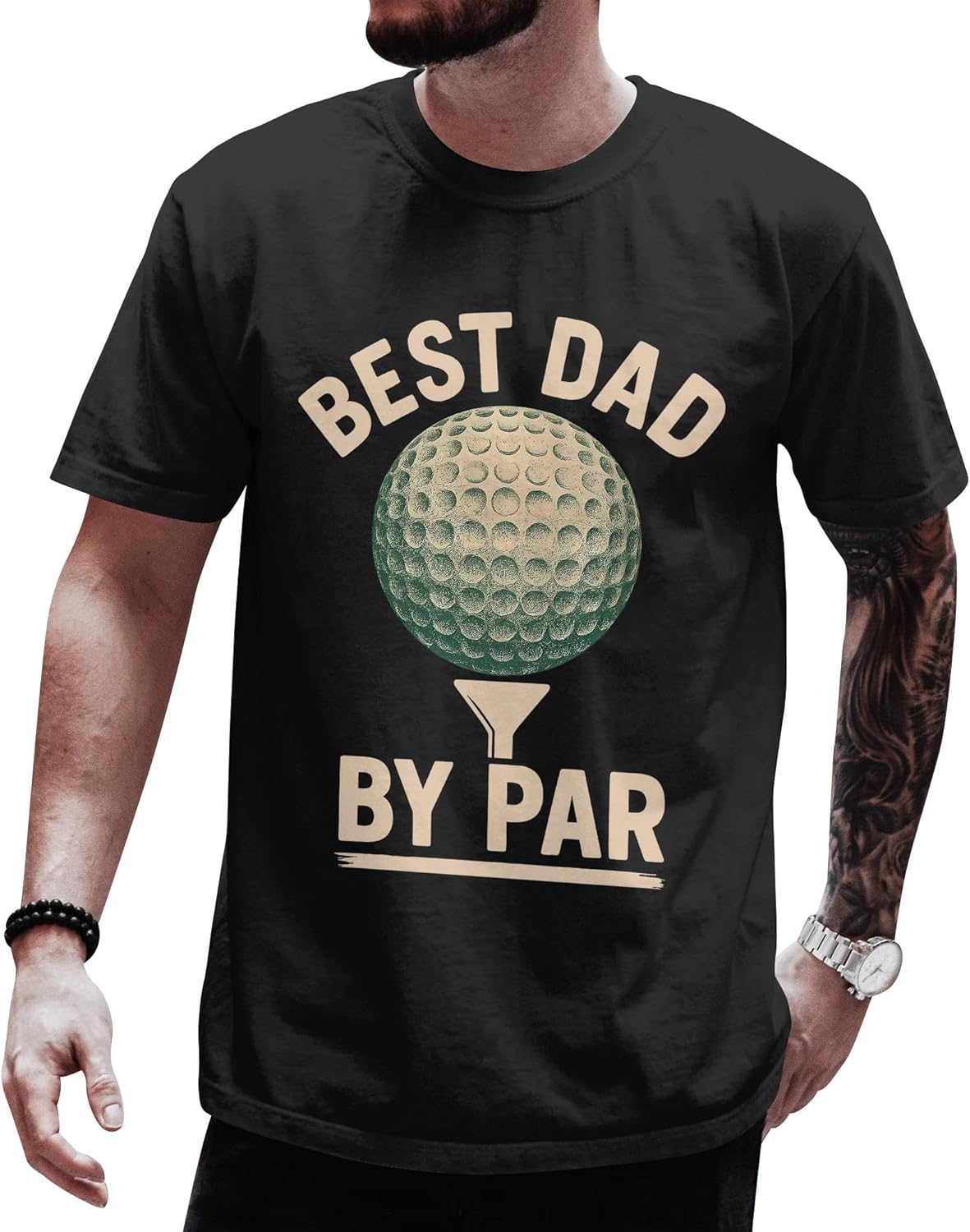 Best Dad by Par Fathers Day Shirts for Men - Dad Golf Shirt for Father's Day - Christmas Daddy Tshirts