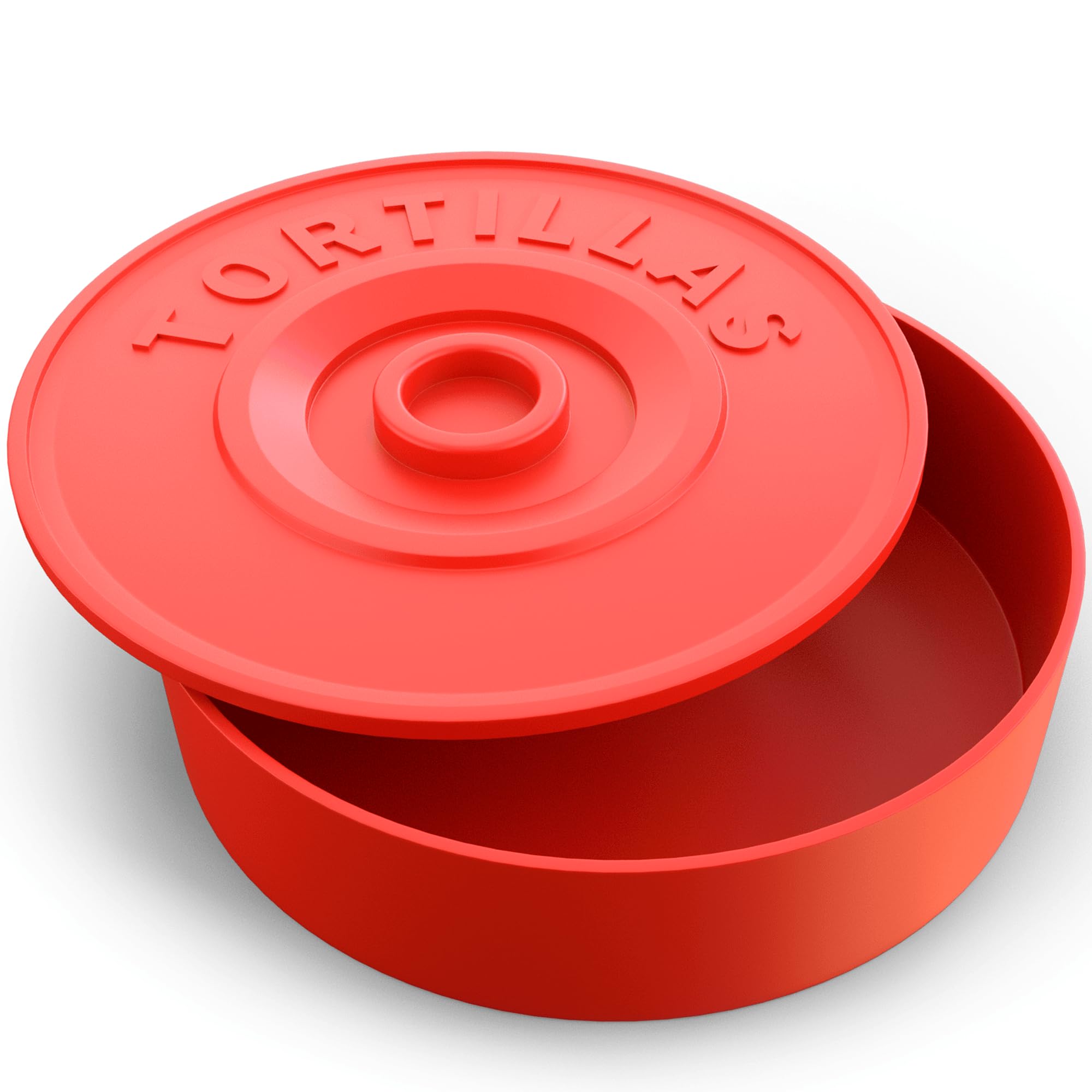 Tortilla Warmer - Tortillero Messicano per Mantenere Tortillas Messicane Calde - Fajitas - Burritos Messicano - Quesadillas - Tacos Messicani - 22 cm (Rosso)