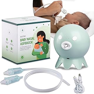 Electric Nasal Aspirator for Baby with Hospital-Grade Adjustable Suction │Quiet and Rechargeable Nose Sucker for Baby │ Automatic Snot Sucker for Baby and Toddler │FSA/HSA Eligible Baby Nose Sucker