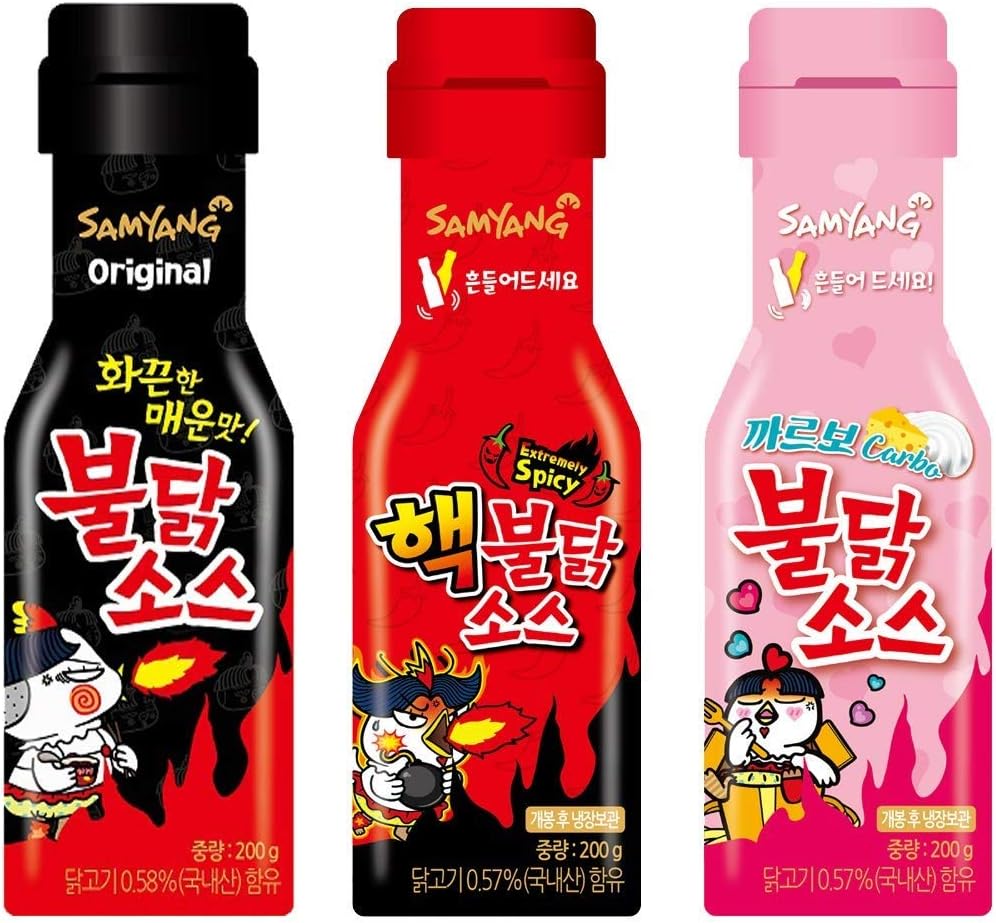 [Samyang] Carbo Bulldark Spicy Chicken Roasted Sauce + Bulldark Spicy Chicken Roasted Sauce + Hack Bulldark Spicy Chicken Roasted Sauce 3 sets/Fire Noodle Challenge