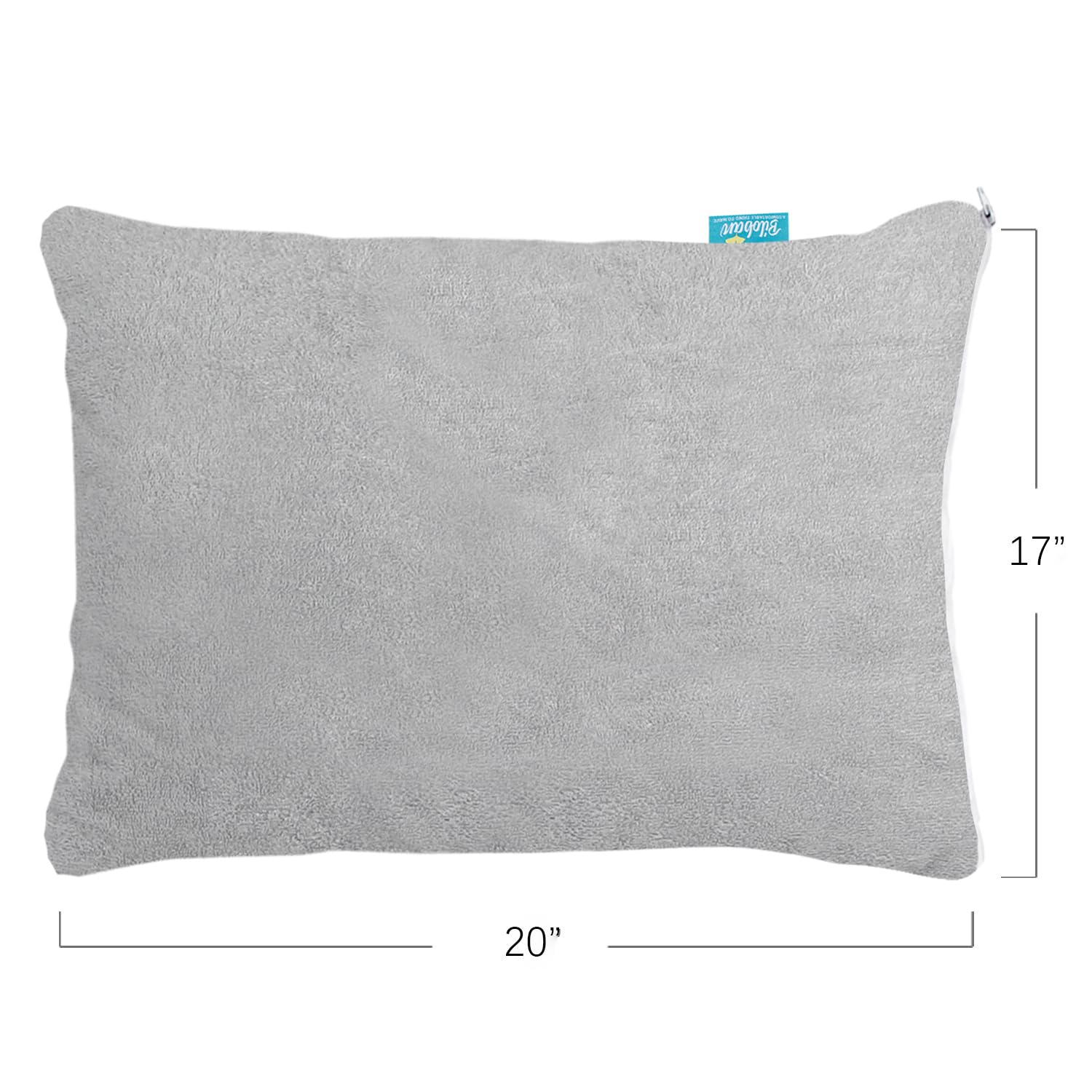 Biloban - Protector de almohada impermeable para bebé (2 unidades), gris