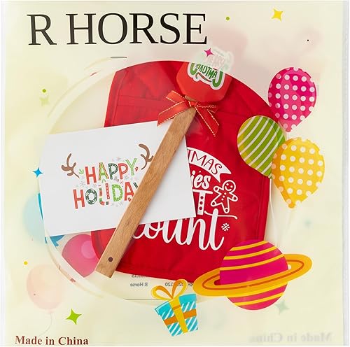 Miniatura 6 de R HORSE Juego de 3 soportes para ollas de Navidad con espátula de silicona, tarjeta de felicitación, divertido guante de horno resistente al calor,