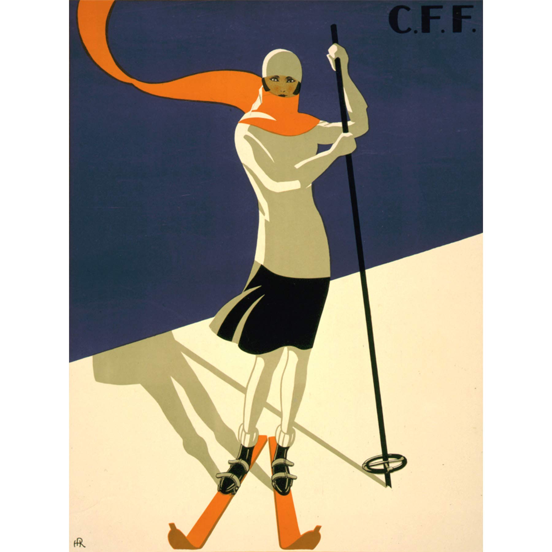 Wee Blue Coo St Croix Switzerland Alpine Ski Large Wall Art Poster Print Thick Paper 18X24 Inch