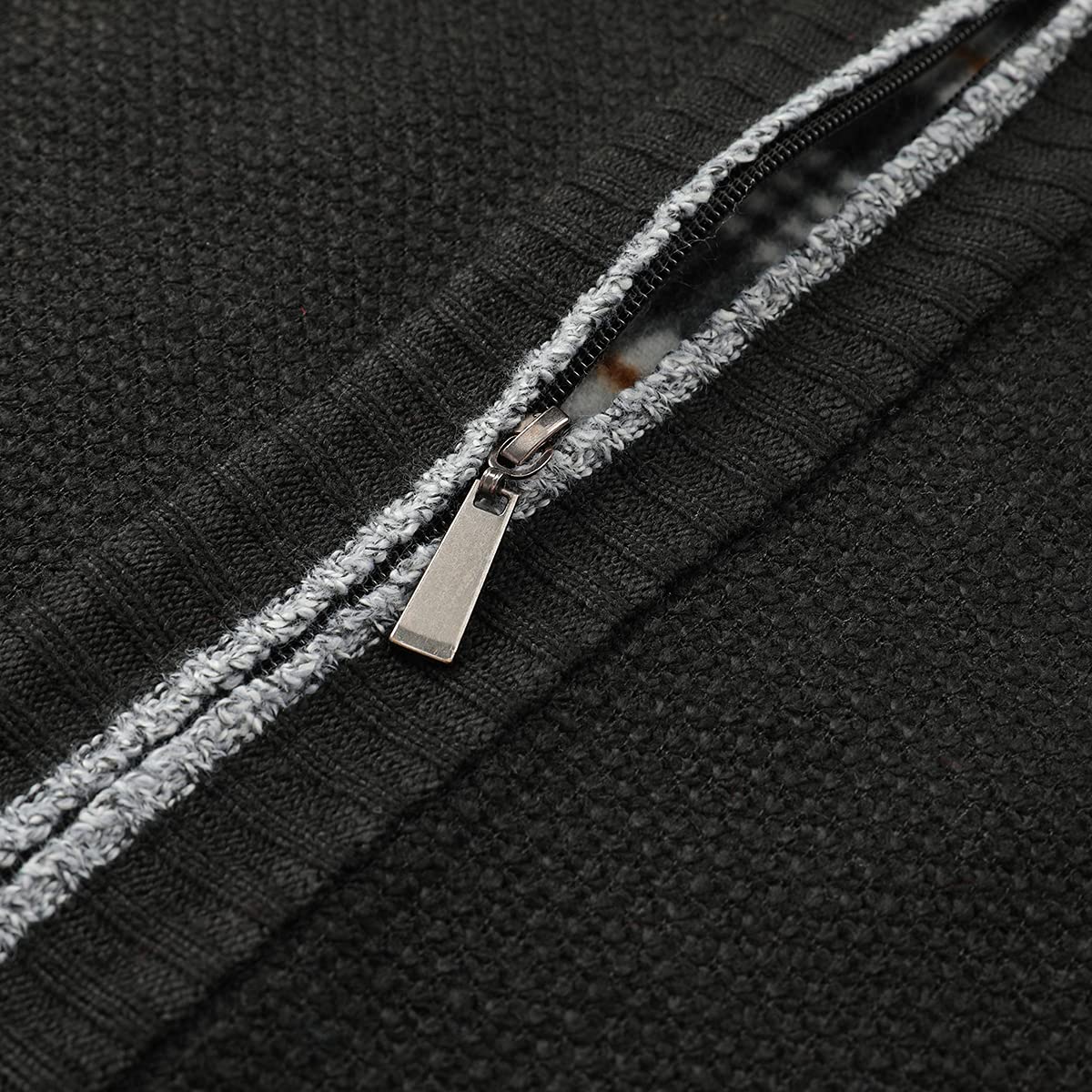 YOUTHUP Cardigan Maille sans Manche Homme Gilet Tricoté Epais Zippé Slim Fit Casual Chaud Veste Col Montant