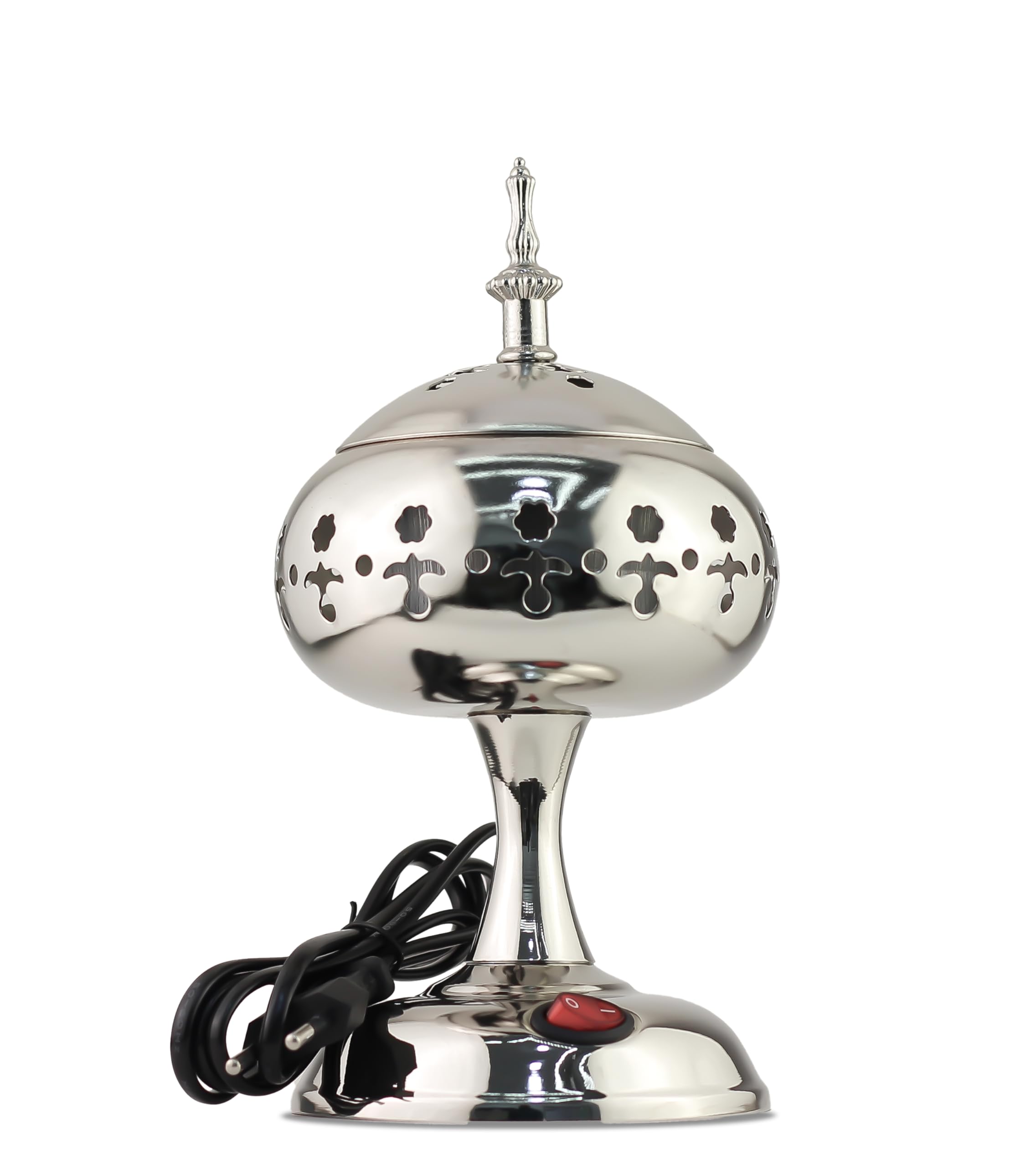 Arabian Electric Incense Burner Metal Vintage Arabic Burner - Middle Eastern Incense Holder, Electric Bakhoor Burner Suitable for Arabian Oud, Home & Hotel Decor (Style 3)