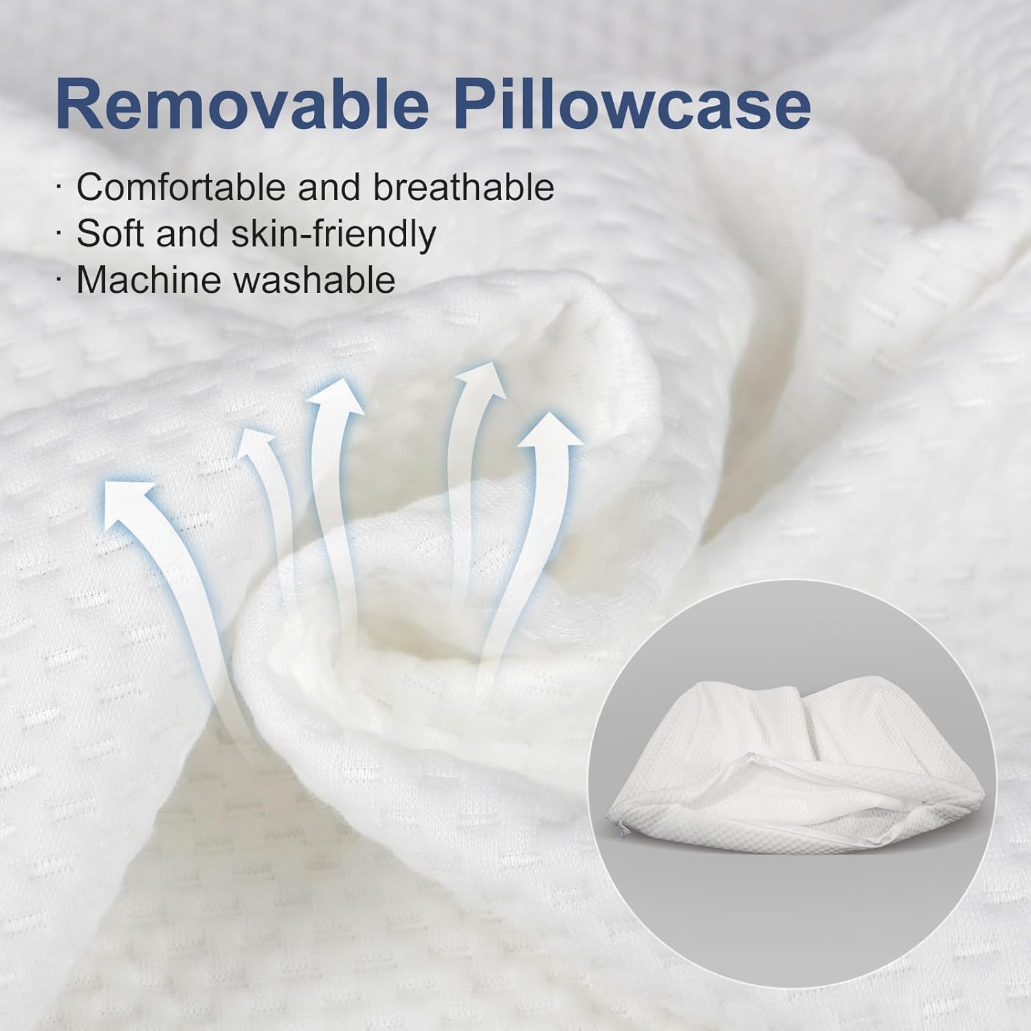 Latex Cervical Pillow,100% Natural Latex Pillow with Removable Pillowcase, Ergonomic Contour Design, Neck and Shoulder Relief,Latex Contour Pillow for Side and Back Sleeper