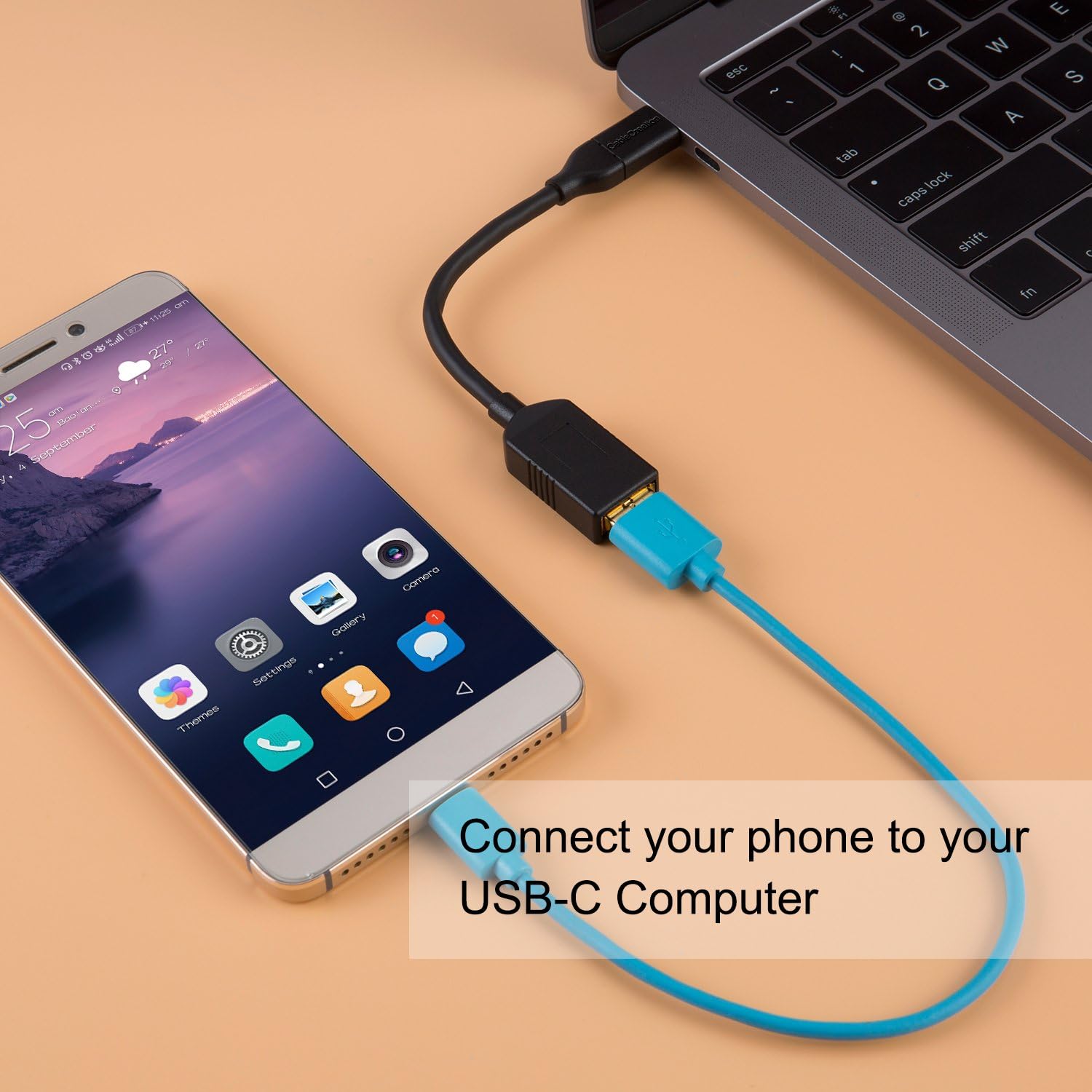 Crazy Deals USB-C to USB 3.0 Adapter [3-Pack], CableCreation 0.5 ft USB 3.1 Type C to USB Female Adapter Cord, (GEN1) Support OTG Function, Compatible MacBook Pro, Pixel 2 XL etc,Black