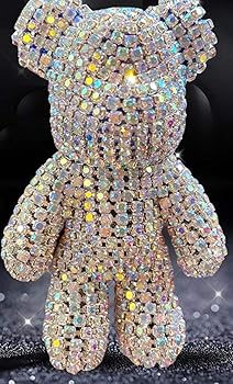 Amazon.co.jp: [ふーふうん] キーホルダー くま ラインストーン