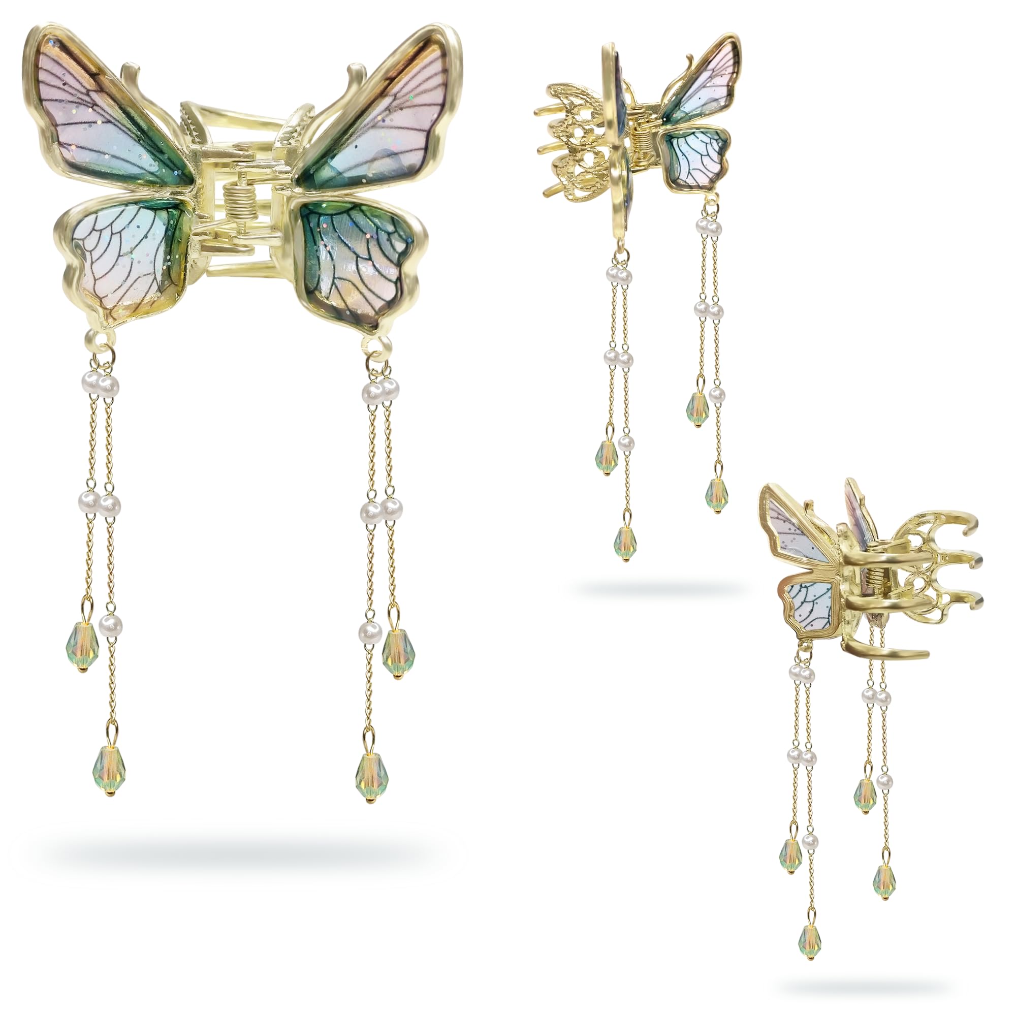 See full amazon price history chart for Sanas Resin Tassel Butterfly Hair Clip 1Pc Stylish Wedding Hair Accessories for Women & Girls Cute & Fancy Metal No-Slip Grip Jaw Clamp Hairpin 1Pc (Green) Sanas Resin Tassel Butterfly Hair Clip 1Pc Stylish Wedding Hair Accessories for Women & Girls Cute & Fancy Metal No-Slip Grip Jaw Clamp Hairpin 1Pc (Green) (B0CMQX8TY1) Amazon Price History, Amazon Price Tracker