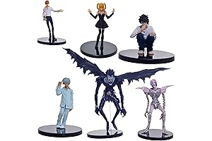 6PCS Anime Figure Statue: Collectible Ryuk, Light, Misa, and Rem Figurines